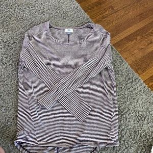Old navy purple and white striped long sleeve